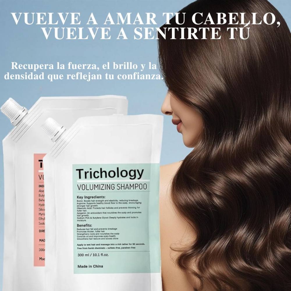 DUO TRICHOLOY SHAMPOO + ACONDICIONADOR: CABELLO MÁS DENSO, FUERTE Y VIVO