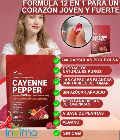 CAPSULAS DE CAYENA 12 EN 1